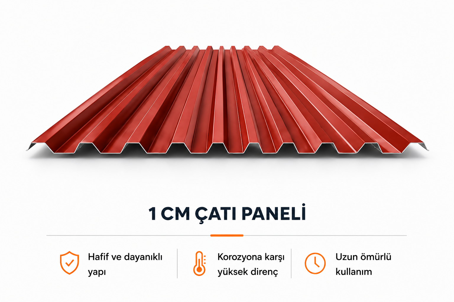 Poliüretan dolgulu çatı paneli
