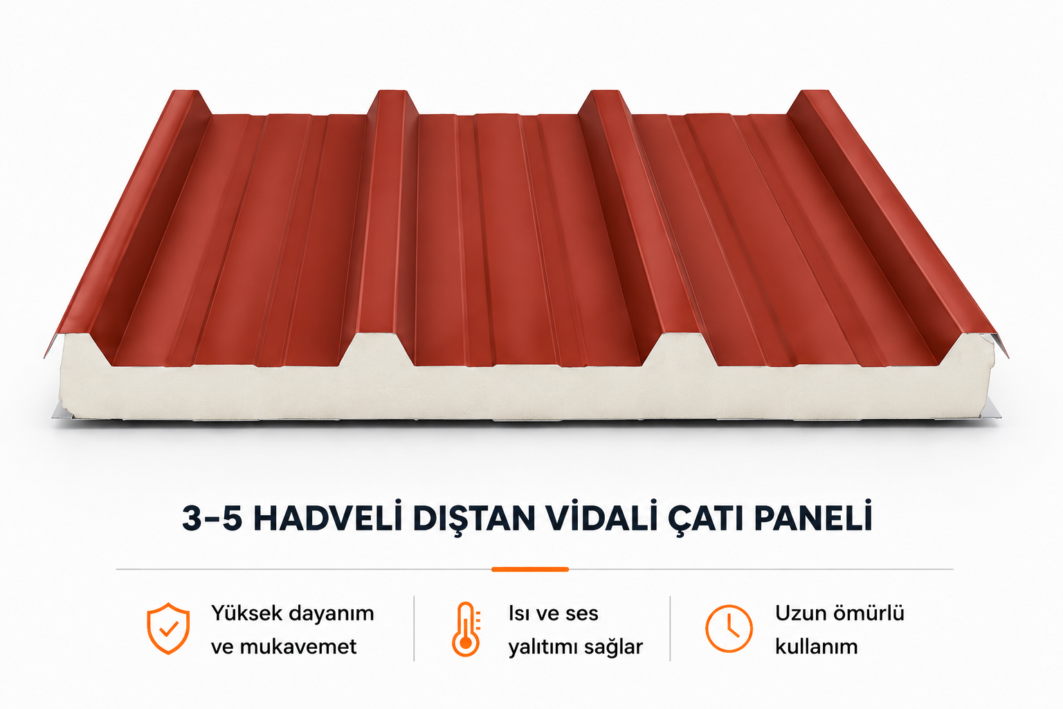 EPS dolgulu çatı paneli