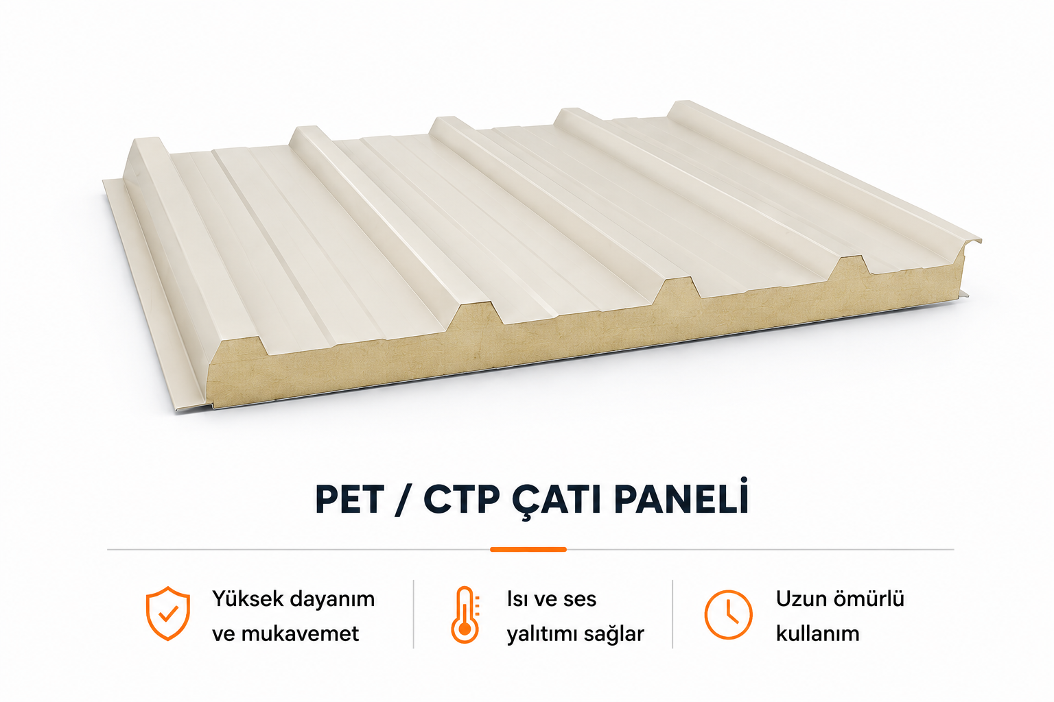 Yalıtımlı sandviç çatı paneli